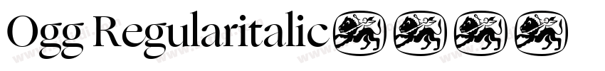 Ogg Regularitalic字体转换